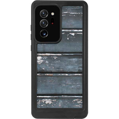 Chipped Blue Wood Galaxy Note20 Ultra 5G Waterproof Case